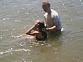 Seirra getting baptized Seirra getting baptized