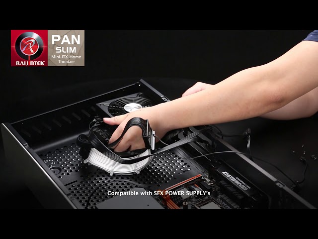 Raijintek Pan Slim Mini-ITX Case - Black