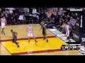 Norris Cole Awkward Landing - Knicks @ Heat 2/23/2012