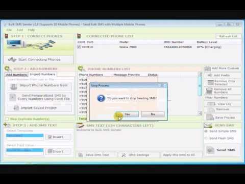 how to provide sms send facility in website