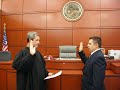 Judge Frank Porter taking my Oath of Attorney.