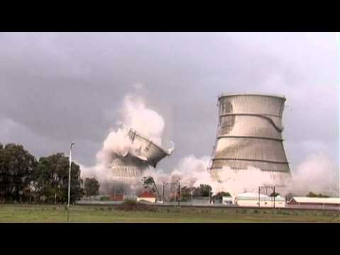 Athlone Cooling Towers Demolition (Video)