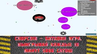 Chopcoin - биткоин игра. Выигрывай каждые 10 минут 5000 сатош