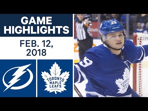 Video: NHL Game Highlights | Lightning vs. Maple Leafs - Feb. 12, 2018