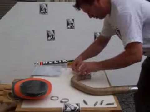 how to fasten exhaust wrap