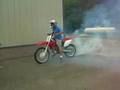 CRF450 BURNING TIRE