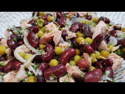 Невероятно ВКУСНО Поэтому Всегда ГОТОВЛЮ 👍 Салат с ФАСОЛЬЮ и ТУНЦОМ