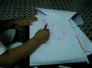 Cong Duy is drawing
