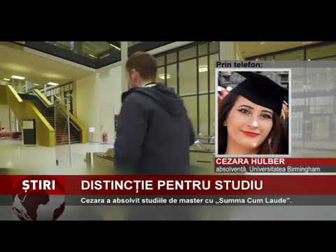 O tânără din Oradea, absolventă de master la Universitatea Birmingham cu „Summa Cum Laude”