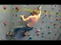 bouldering at the U of M climbing gym