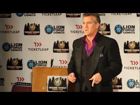 bruce_campbell - Bruce Campbell answers questions and relates stories during a Q&A session at the 2013 Wizard World Portland Comic Con. After a Red Band Trailer of the upcomi...