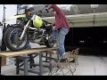 BMW R1100GS - Loading on home built work bench BMW R1100GS - Loading on home built work bench