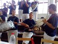 La txaranga Malatxo de Tafalla tocando La viudita alegre en Lumbier