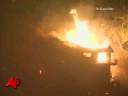as residents in southern california return to what's left of their homes, authorities say a bonfire was responsible for the wildfire in santa barbara. the fire was the first of three, which damaged 1,000 homes and blackened 65 square miles.  (nov. 18)