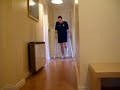 crutching in a white short leg cast