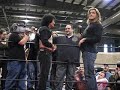 Edge (WWE Superstar) gives Medicine Man a chest slap on air