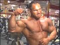 Bodybuilder George Maiorano curls, poses