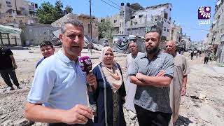 آثار الدمار في مخيم طولكرم بعد انسحاب آليات الاحتلال