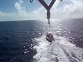 Parasailing on Disney island Castaway Cay