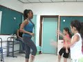 Elisete teaches kids to dance the song 'Le kol ha chagim'