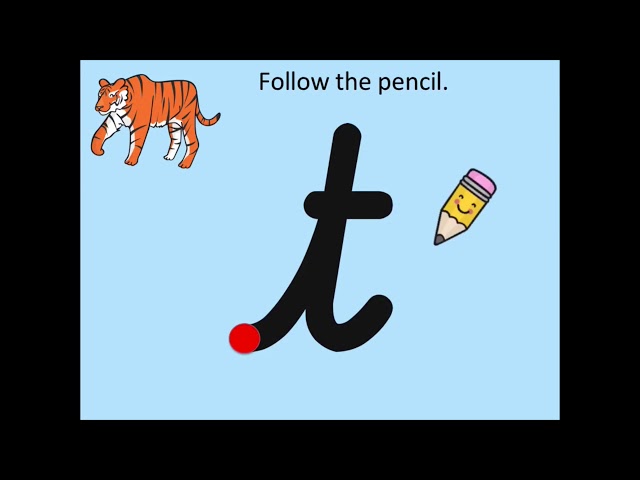 't' Phonics and handwriting video (Phase 2)