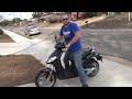 A little more before/after action of this exhaust. Its gotten some serious compliments over the past week, even the local Aprilia dealer was mighty impressed with it. History/Summary: After the $30 pitbike exhaust muffler arrived I gave it to LaLaLauren311 as a gift. She had no idea what it was and wasn't sure if even to be excited or not, haha! Sunday morning before she got out of bed I quickly mounted the can on her bike and got it ready for her to go. We surprised her with it later when she went to the grocery store. Its nice to see that the exhaust can weighs in at only 2lbs, versus the old part coming in at about 20lbs. On such a small bike that is a huge difference! It may be just a wee bit noisy now, as scooters tend to hold a constant RPM when riding so the exhaust roars the same note all the time. This could become a bit of a drone on the ears. We'll see if she or I get tired of it, and if so I'll fashion a plug to go in the end of it to reduce the sound just a bit. You may notice that I like cheap parts, case in point here I am trying to find an inexpensive exhaust for an Aprilia Sport City One 125 scooter. An Akrapovic slip-on retails around $500, and other complete systems up to $700!!!! I just can't justify spending that much on a $2500 (new cost) bike! So I'll pass and find a ebay pit-bike exhaust can that will fit. Even if the Chinese-made part explodes, at $50 each 10 of them will have to explode before I'd match the cost of a name-branded exhaust muffler <b>...</b>