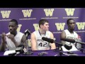 Darnell Gant, Brendan Sherrer, Tony Wroten postgame Arizona Feb. 18