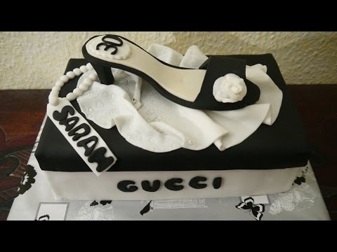 Anleitung Schuh - Torte  MOTIVTORTE Shoe High Heel GUMPASTE cake