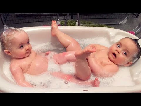 Try Not To Laugh : 1001 Funny Reaction Babies when Play Water The First Time | Baby Videos