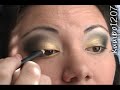 yellow   black smokey eye