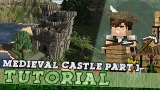 Minecraft Tutorial: How To Build A Medieval Keep/Castle - Part One
