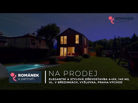 Video Na prodej elegantní a stylový rodinný dům 4+kk s bazénem, 134 m2, ul. V Březinkách, Vyžlovka