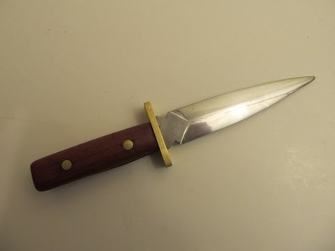 dagger - This is a tutorial on how to make a small dagger. I take you through the whole process step by step through initial shaping, hardening and tempering and fini...