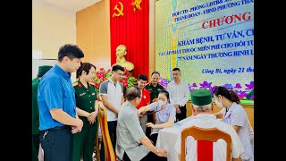 100 thương, bệnh binh, nạn nhân chất độc da cam phường Thanh Sơn được khám bệnh, tư vấn sức khỏe và cấp phát thuốc miễn phí