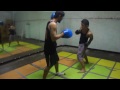 MMA Contender Jeff Navarette hitting the mitts