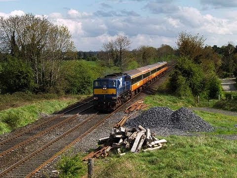 Dublin Cork Line - Northern Ireland Railways owned 111 class No.112 works the 0950 Dublin Heuston-Limerick service and is seen at MP17, near Sallins, Co. Kildare on the Dublin-...