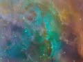Orion Nebula in infrared and visible-light composite Orion Nebula in infrared and visible-light composite