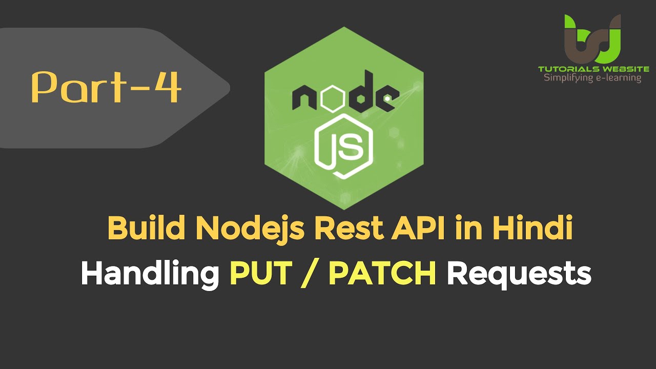 Handling PUT / PATCH Requests | Build Node.js RESTful API ...