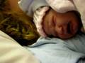 Baby Isla's first cries