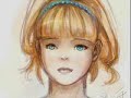 How to Draw and Colour a cute girl 2!!