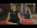 Practice yoga's seated pigeon pose with balance, evenly resting on both sit bones. Learn the yoga seated pigeon pose from an instructor in this free yoga video.