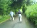 Andy nd Shinz \"moonwalk\" in da rain