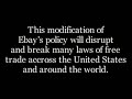 EBAY MONOPOLY STAND UP FOR YOUR RIGHTS