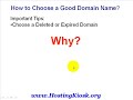 How To Choose A Good Domain Name? How To Choose A Good Domain Name?