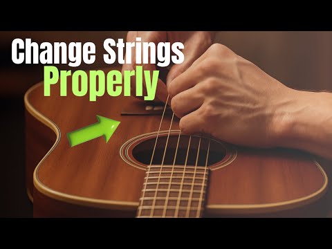 how to fasten classical guitar strings