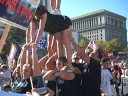 Blake Riley and cheerleader squad at Join the Impact