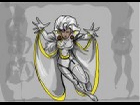 how to draw storm from xmen step by step