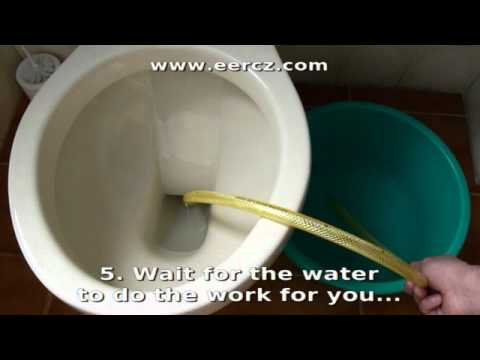 how to drain toilet water