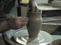 Throwing Raku detailed neck bottle Throwing Raku detailed neck bottle