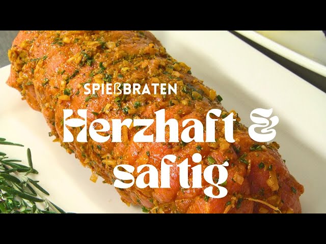 Spießbraten vom Milchkalb mit Morchelsauce